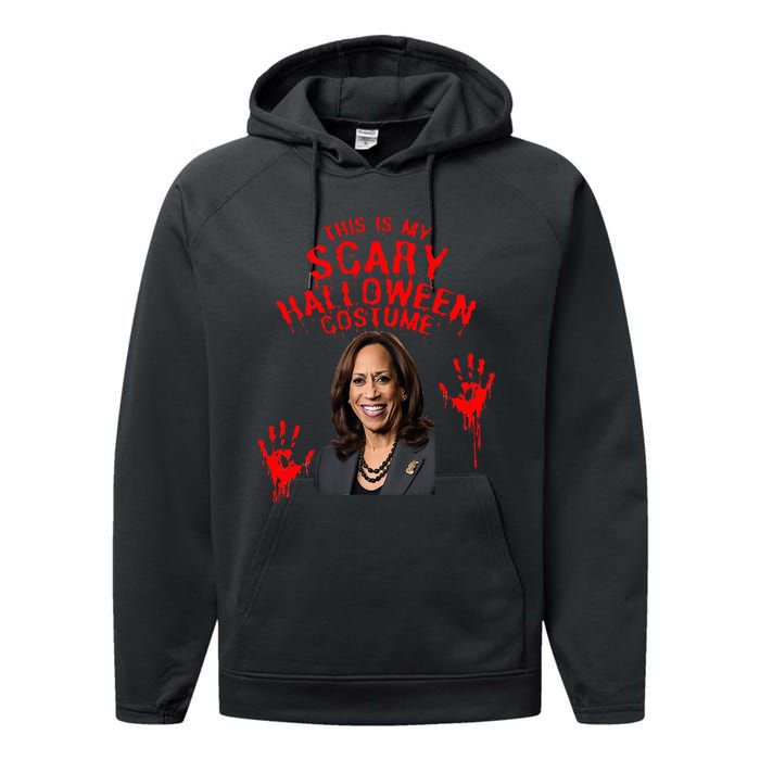 Kamala Harris Scary Halloween Gag President Costume Performance Fleece Hoodie