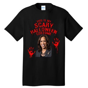 Kamala Harris Scary Halloween Gag President Costume Tall T-Shirt