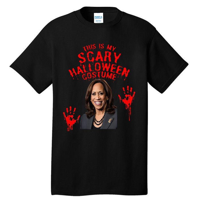 Kamala Harris Scary Halloween Gag President Costume Tall T-Shirt