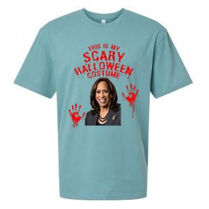 Kamala Harris Scary Halloween Gag President Costume Sueded Cloud Jersey T-Shirt