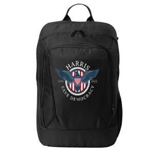 Kamala Harris Save Democracy Vote 2024 City Backpack