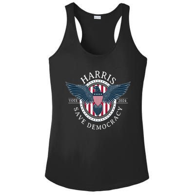 Kamala Harris Save Democracy Vote 2024 Ladies PosiCharge Competitor Racerback Tank