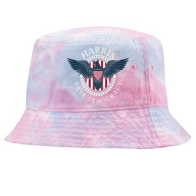 Kamala Harris Save Democracy Vote 2024 Tie-Dyed Bucket Hat