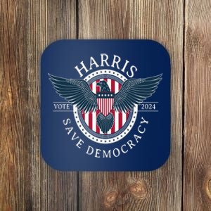 Kamala Harris Save Democracy Vote 2024 Coaster