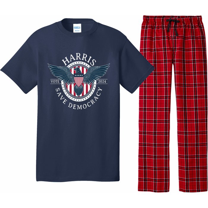 Kamala Harris Save Democracy Vote 2024 Pajama Set