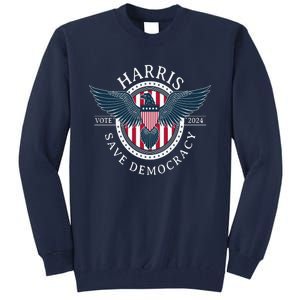 Kamala Harris Save Democracy Vote 2024 Tall Sweatshirt