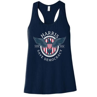 Kamala Harris Save Democracy Vote 2024 Women's Racerback Tank