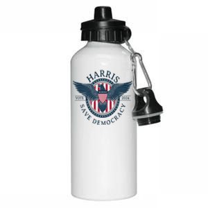 Kamala Harris Save Democracy Vote 2024 Aluminum Water Bottle