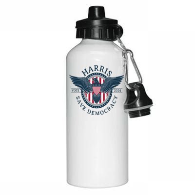 Kamala Harris Save Democracy Vote 2024 Aluminum Water Bottle