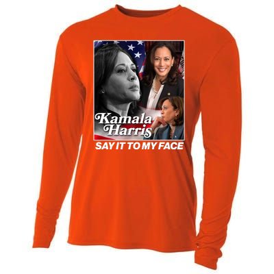 Kamala Harris Say It To My Face 2024 Election Cooling Performance Long Sleeve Crew