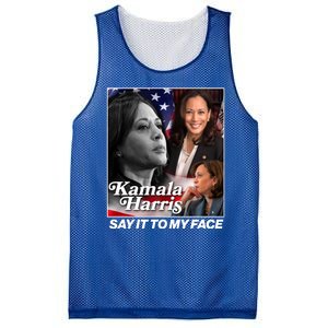 Kamala Harris Say It To My Face 2024 Election Mesh Reversible Basketball Jersey Tank