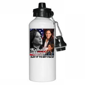 Kamala Harris Say It To My Face 2024 Election Aluminum Water Bottle