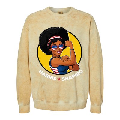 Kamala Harris Shapiro 2024 Colorblast Crewneck Sweatshirt