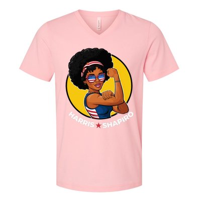 Kamala Harris Shapiro 2024 V-Neck T-Shirt