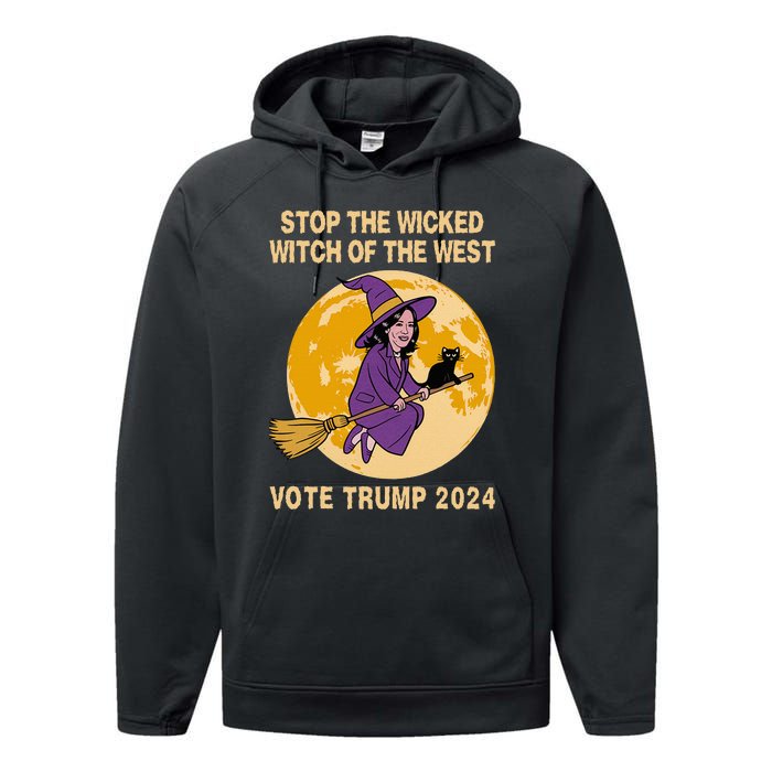 Kamala Harris Stop The Wicked Witch Of The West Performance Fleece Hoodie