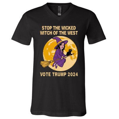 Kamala Harris Stop The Wicked Witch Of The West V-Neck T-Shirt