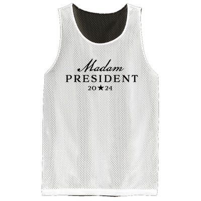 Kamala Harris Simple Script Feminine Madam President 2024 Mesh Reversible Basketball Jersey Tank