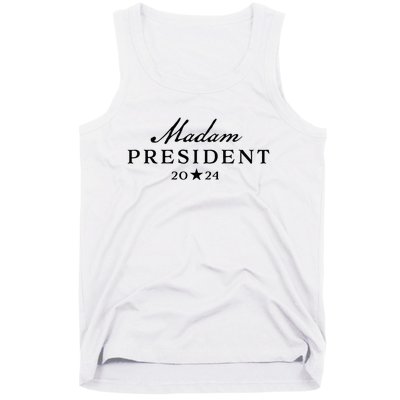 Kamala Harris Simple Script Feminine Madam President 2024 Tank Top