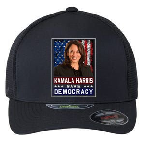 Kamala Harris Save Democracy Flexfit Unipanel Trucker Cap