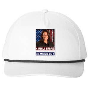 Kamala Harris Save Democracy Snapback Five-Panel Rope Hat