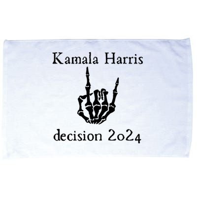 Kamala Harris Skeleton Hand Decision 2024 Microfiber Hand Towel