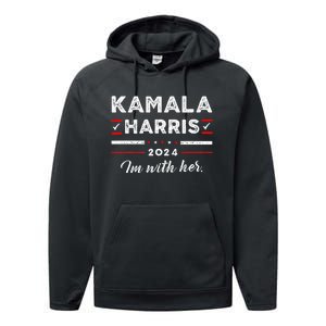 Kamala Harris Support IM With Her Vote Kamala Harris 2024 Performance Fleece Hoodie