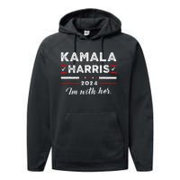 Kamala Harris Support IM With Her Vote Kamala Harris 2024 Performance Fleece Hoodie