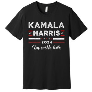 Kamala Harris Support IM With Her Vote Kamala Harris 2024 Premium T-Shirt