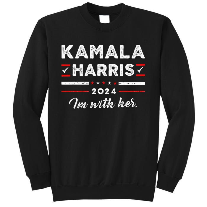 Kamala Harris Support IM With Her Vote Kamala Harris 2024 Tall Sweatshirt