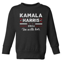 Kamala Harris Support IM With Her Vote Kamala Harris 2024 Toddler Sweatshirt