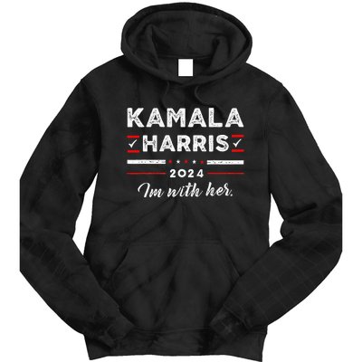 Kamala Harris Support IM With Her Vote Kamala Harris 2024 Tie Dye Hoodie