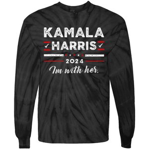 Kamala Harris Support IM With Her Vote Kamala Harris 2024 Tie-Dye Long Sleeve Shirt