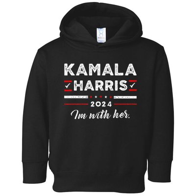 Kamala Harris Support IM With Her Vote Kamala Harris 2024 Toddler Hoodie