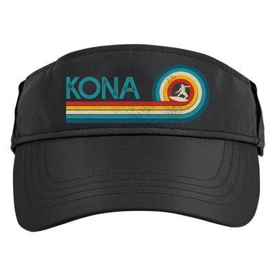 Kona Hawaii Surf Vintage Beach Surfer Surfing Gift Adult Drive Performance Visor