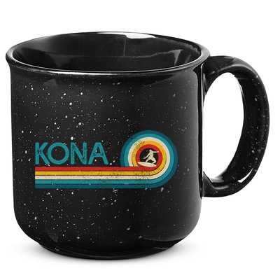 Kona Hawaii Surf Vintage Beach Surfer Surfing Gift 15oz Campfire Ceramic Mug