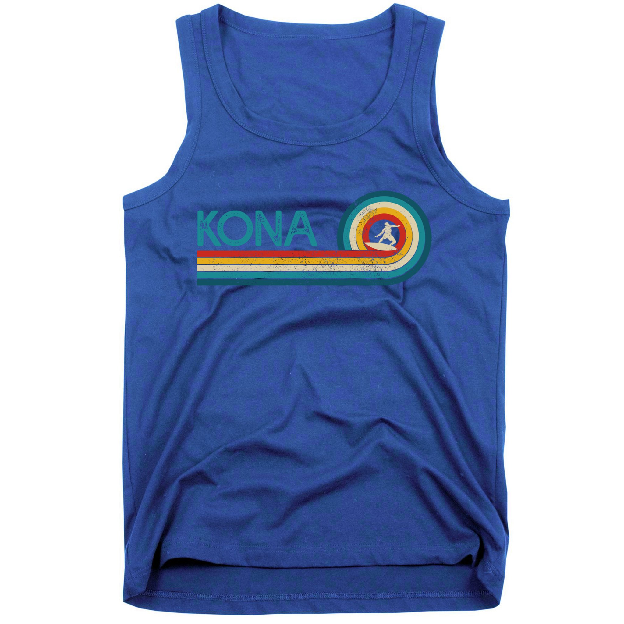 Kona Hawaii Surf Vintage Beach Surfer Surfing Gift Tank Top