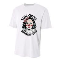 Kamala Harris Same Circus Diffeent Clown Youth Performance Sprint T-Shirt