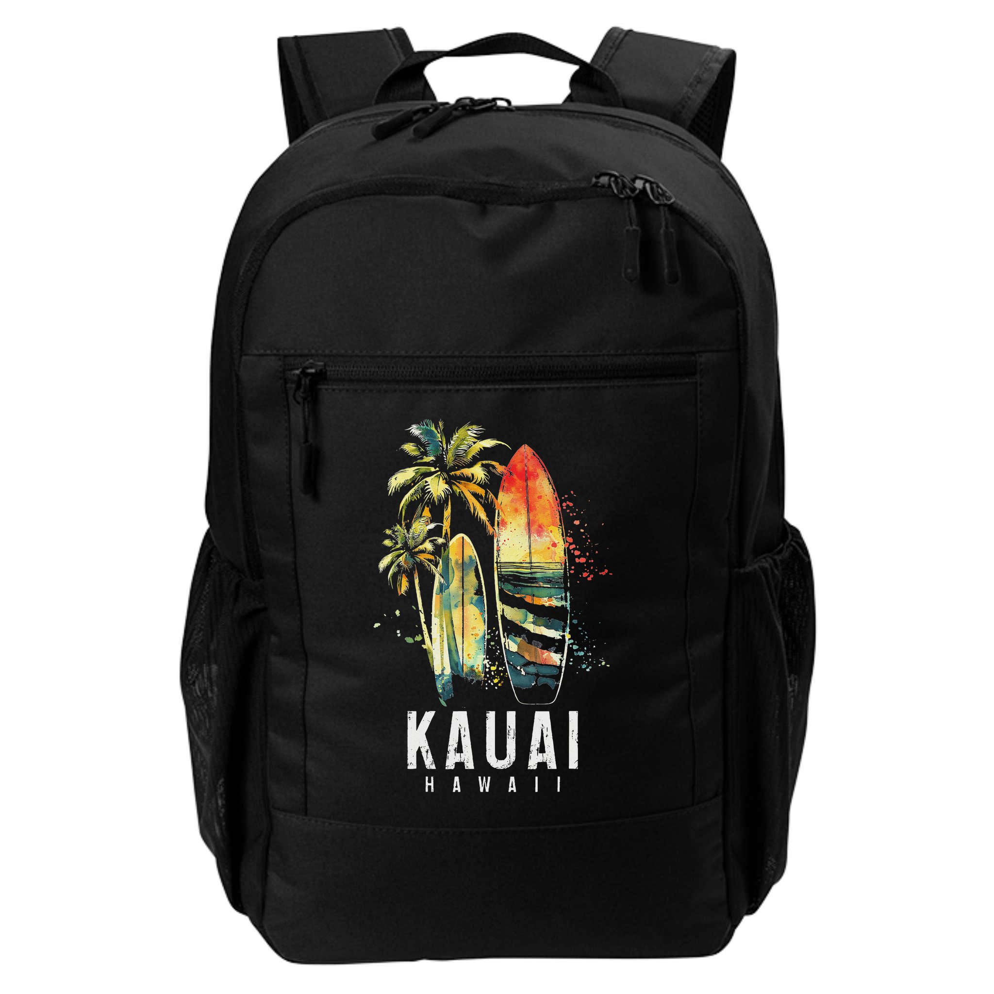 Kauai Hawaii Surf Hawaiian Vintage Surfing Surfer Backpack