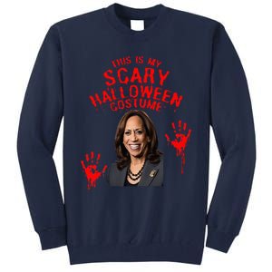 Kamala Harris Scary Halloween Gag President Costume Tall Sweatshirt