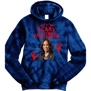 Kamala Harris Scary Halloween Gag President Costume Tie Dye Hoodie