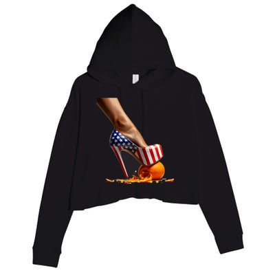 Kamala Heels Stepping On Orange Crop Fleece Hoodie