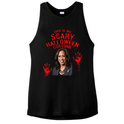 Kamala Harris Scary Halloween Gag President Costume Ladies PosiCharge Tri-Blend Wicking Tank