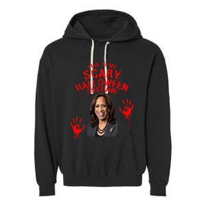 Kamala Harris Scary Halloween Gag President Costume Garment-Dyed Fleece Hoodie