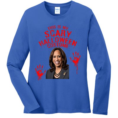 Kamala Harris Scary Halloween Gag President Costume Ladies Long Sleeve Shirt