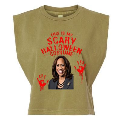 Kamala Harris Scary Halloween Gag President Costume Garment-Dyed Women's Muscle Tee