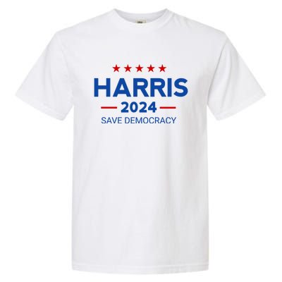 Kamala Harris Save Democracy 2024 For President Campaign Gift Garment-Dyed Heavyweight T-Shirt