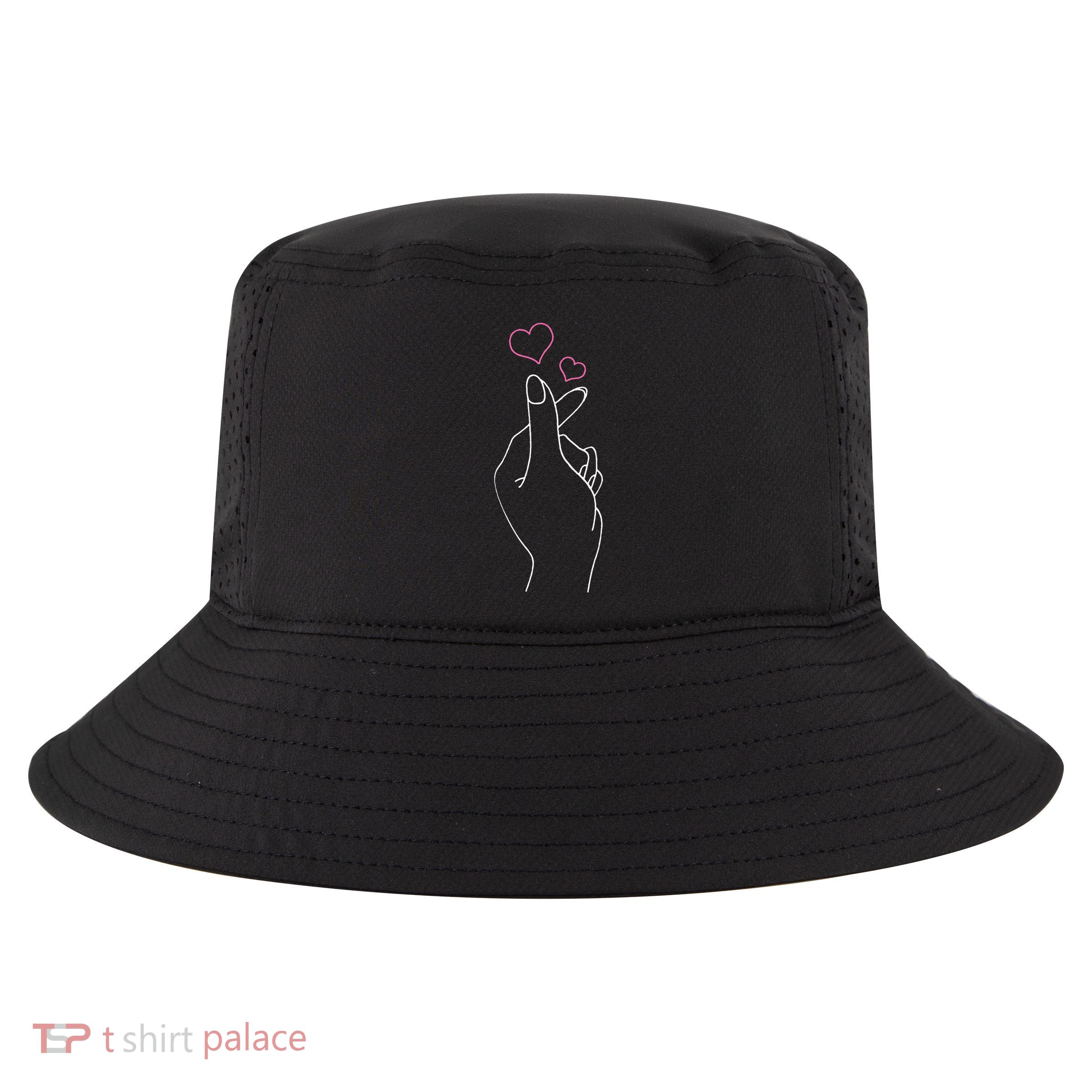 Kpop Hand Symbol Heart Kdrama Korean Pop Music Fan Gift Cool Comfort Performance Bucket Hat