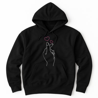 Kpop Hand Symbol Heart Kdrama Korean Pop Music Fan Gift Hoodie
