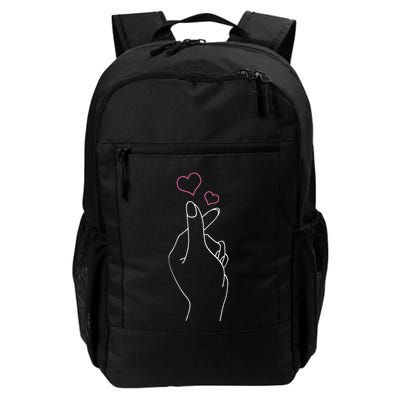 Kpop Hand Symbol Heart Kdrama Korean Pop Music Fan Gift Backpack