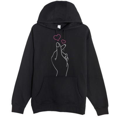 Kpop Hand Symbol Heart Kdrama Korean Pop Music Fan Gift Premium Pullover Hoodie